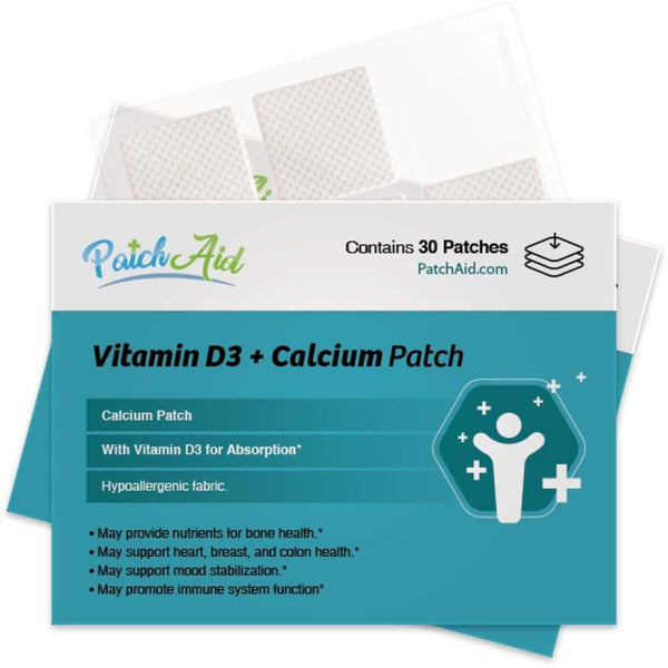 Vitamin D3 Plus Calcium Vitamin Patch by PatchAid 