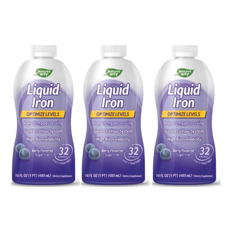 Liquid Iron (18mg) by Natures Way - Berry Flavor 